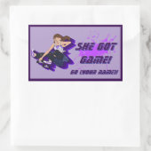 Sticker Custom Femme Skateboarder (Sac)