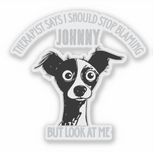 Sticker Custom Funny Photo & Name - Stop Blaming (Devant)