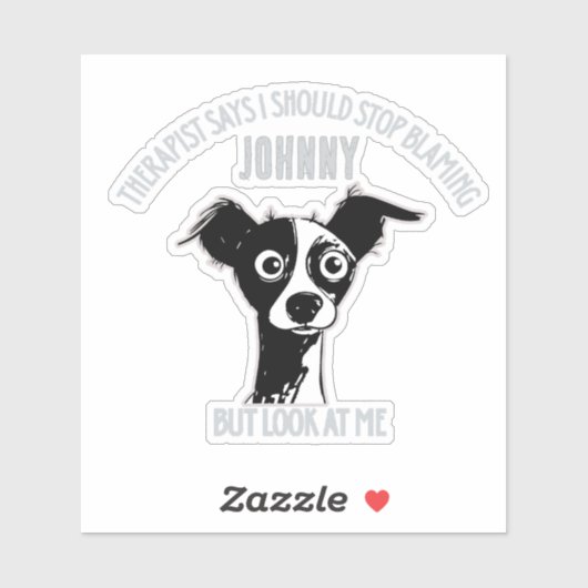 Sticker Custom Funny Photo & Name - Stop Blaming (Feuille)