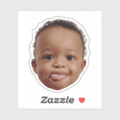 Sticker Custom Happy Baby Face Meme Photo Personalized (Feuille)
