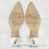 Sticker Custom I Do Mme Bride Mariage Chaussures Décal Vin