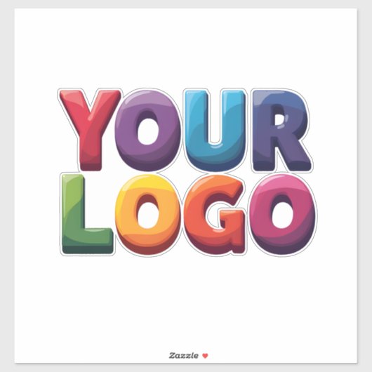 Sticker Custom Logo|Upload Your Logo | Business & Brand (Feuille)