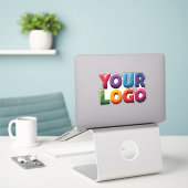 Sticker Custom Logo|Upload Your Logo | Business & Brand  (Ordinateur portable sur le bureau)