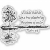 Sticker Custom Name Encouraging Scripture Psalm 1:3  (Devant)