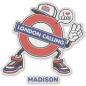 Sticker Custom Name London Calling (Devant)