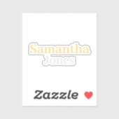 Sticker Custom name minimalist modern  (Feuille)