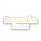 Sticker Custom name minimalist modern  (Recto)