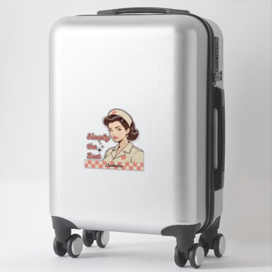 Sticker Custom Nurse Simply the Best (Sur valise)