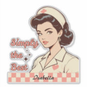 Sticker Custom Nurse Simply the Best (Devant)
