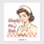 Sticker Custom Nurse Simply the Best (Feuille)