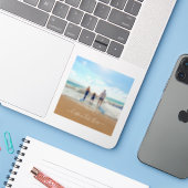 Sticker Custom Photo et texte - Your Own Design - Family (Ordinateur portable avec iPhone)