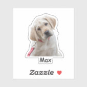 Sticker Custom photo Labrador Retriever puppy (Feuille)