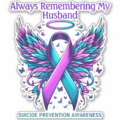 Sticker Custom Suicide Prevention Awareness Memorial  (Devant)