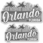 Sticker Custom Text Orlando Florida (Devant)