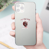 Sticker Custom Trauma Nurse Mom Anatomical Heart  (Téléphone)