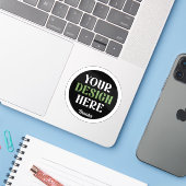 Sticker custom, unique, sleek & minimalist (Ordinateur portable avec iPhone)