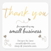 Sticker Customisé or Merci PME (Devant)