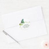 Sticker Customisé Papillon vert et Vine verte (Enveloppe)