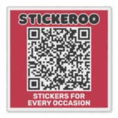 Sticker Customizable Business Promotion QR Code Car Decal  (Devant)