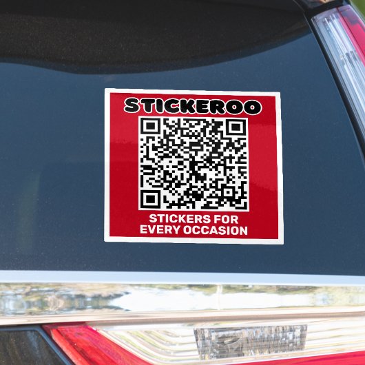 Sticker Customizable Business Promotion QR Code Car Decal 
