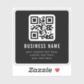 Sticker Customizable QR Code & Editable Text Design (Feuille)