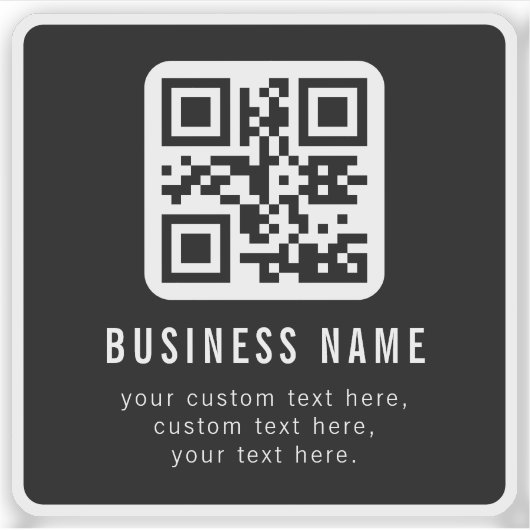 Sticker Customizable QR Code & Editable Text Design (Devant)