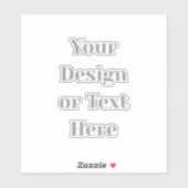 Sticker Customizable Your Design or Text Here Personalized (Feuille)