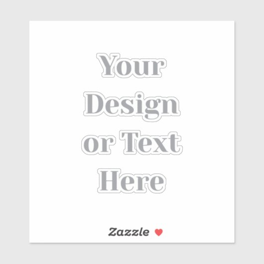 Sticker Customizable Your Design or Text Here Personalized (Feuille)