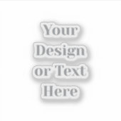 Sticker Customizable Your Design or Text Here Personalized (Devant)