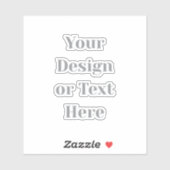 Sticker Customizable Your Design or Text Here Personalized (Feuille)