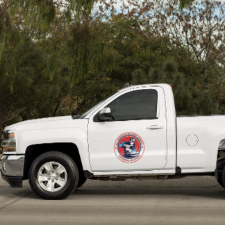 Sticker Customize Red White Blue Welding Contractor Truck