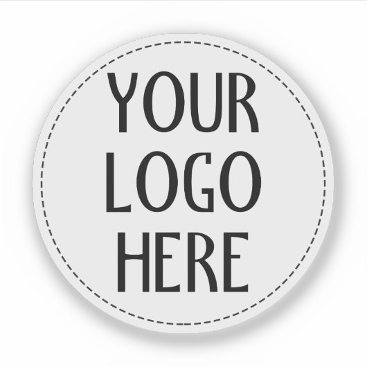 Sticker Customize Your Black White company logo (Devant)