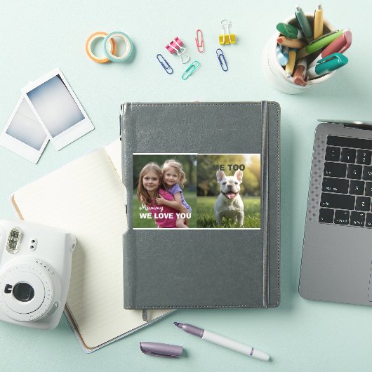 Sticker Customized with 2 and text (Couverture iPad)