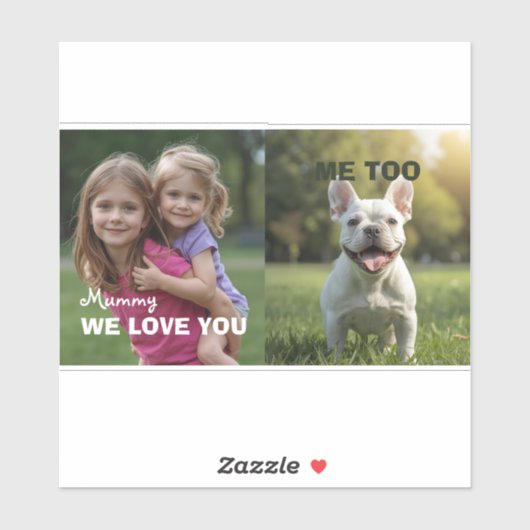 Sticker Customized with 2 and text (Feuille)