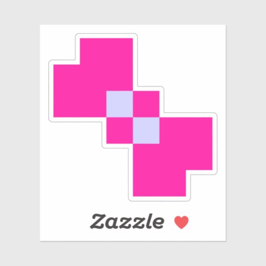 Sticker Cute 8 bits Pixel Bow (Feuille)