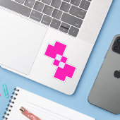 Sticker Cute 8 bits Pixel Bow (Ordinateur portable avec iPhone)