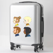 Sticker Cute à un moulage (Sur valise)