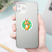 Sticker Cute animal caricature Fox (Téléphone)