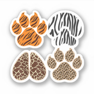 Sticker Cute Animals Animal Print Design Adorable Wildlife