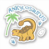 Sticker Cute Ankylosaurus (Devant)