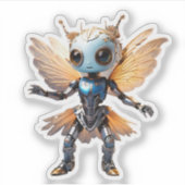 Sticker Cute Ant Girl Dancing Robot Pixie (Devant)