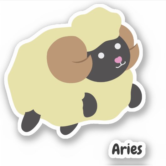 Sticker Cute Aries (Devant)