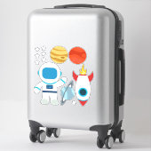 Sticker Cute Astronaut Rocket Ship Space Thème (Sur valise)