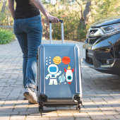 Sticker Cute Astronaut Rocket Ship Space Thème (Valise Insitu)