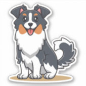 Sticker Cute Australian Shepherd-23145 (Devant)