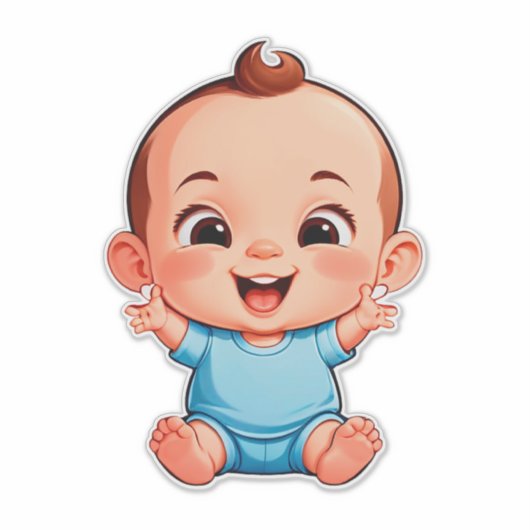 Sticker Cute Baby Boy (Devant)