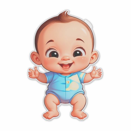 Sticker Cute Baby Boy (Devant)