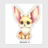Sticker Cute Baby Fennec Fox (Feuille)