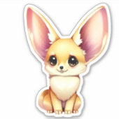 Sticker Cute Baby Fennec Fox (Devant)