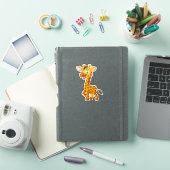 Sticker Cute Baby Giraffe Smiling Cartoon-35280 (Couverture iPad)